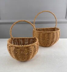 RATTAN ÇİÇEKLİK KAPI DUVAR BALKON SEPETİ KÜÇÜK BOY