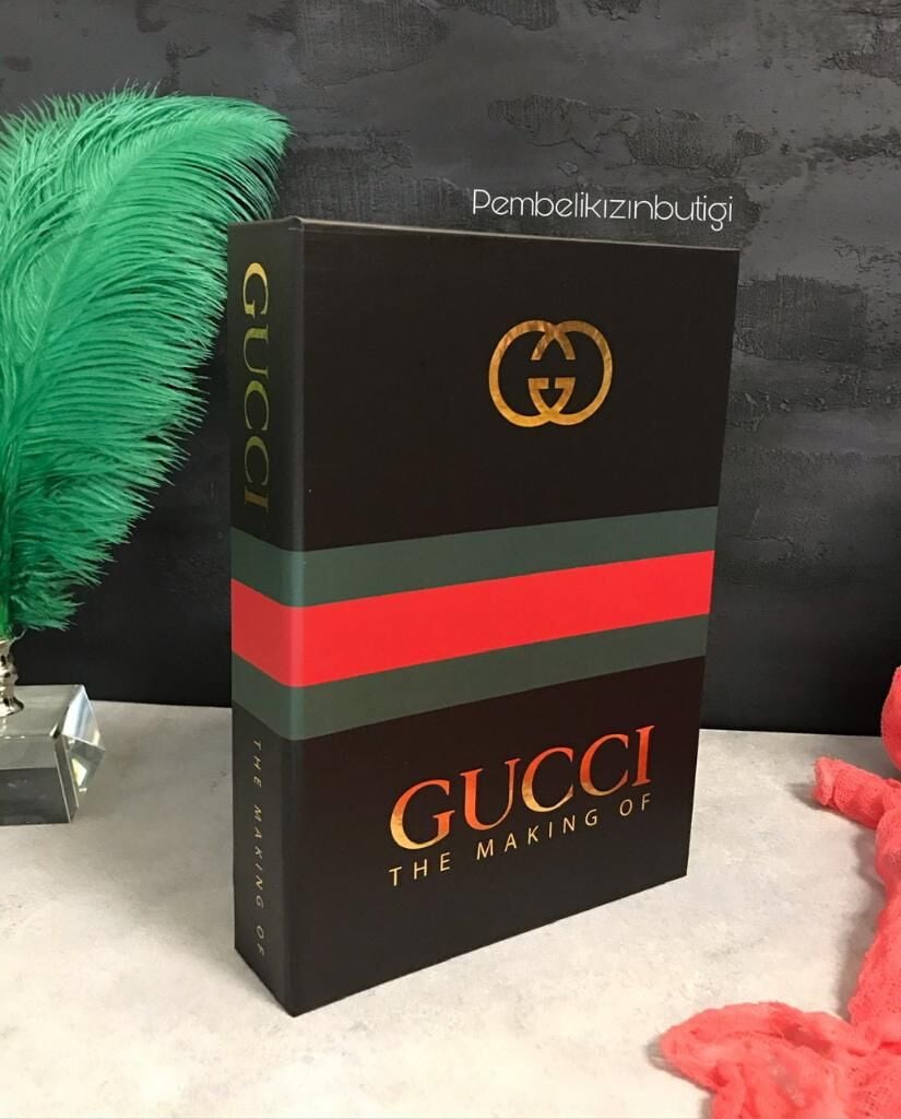 YALDIZLI KİTAP KUTU YEŞİL KIRMIZI ŞERİT