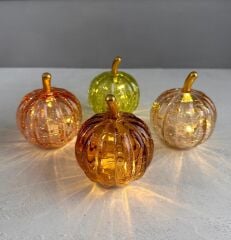 LED IŞIKLI CAM KABAK DEKOR BAL RENGİ