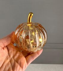 LED IŞIKLI CAM KABAK DEKOR BAL RENGİ