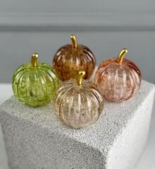 LED IŞIKLI CAM KABAK DEKOR BAL RENGİ