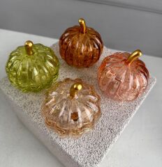 LED IŞIKLI CAM KABAK DEKOR KAHVE