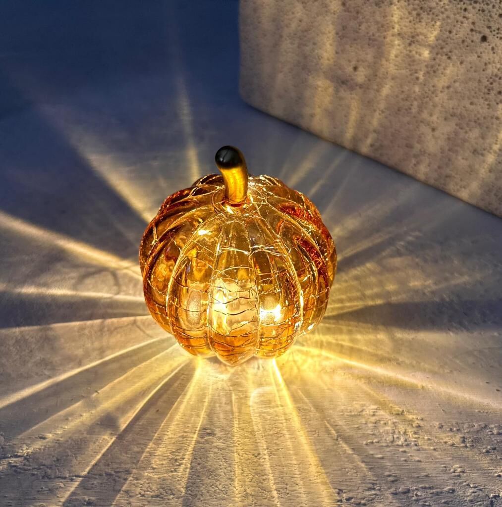 LED IŞIKLI CAM KABAK DEKOR KAHVE