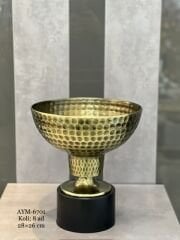 METAL AYAKLI YUVARLAK DÖVME VAZO ESKİTME