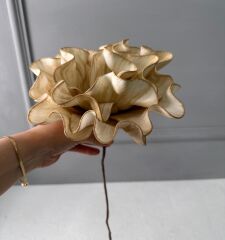 BEYAZLI BEJ YAPAY LATEKS EVA ÇİÇEK