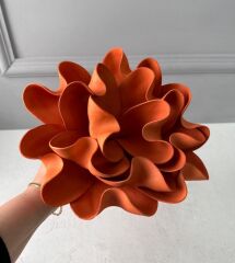 MAT TURUNCU YAPAY LATEKS EVA ÇİÇEK