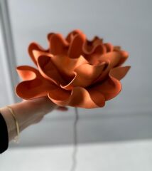 MAT TURUNCU YAPAY LATEKS EVA ÇİÇEK