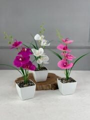 3'LÜ YAPAY MİNİ ISLAK ORKİDE SETİ 30 CM