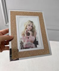 GOLD SİMLİ AYNALI ÇERÇEVE 10X15 CM