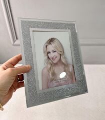 GÜMÜŞ SİMLİ AYNALI ÇERÇEVE 13X18 CM