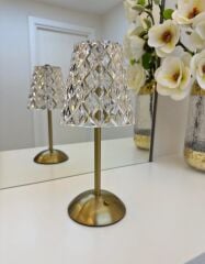 KRİSTAL MODEL DOKUNMATİK LED ABAJUR MASA LAMBASI 30 CM