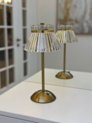 LÜKS PİLELİ MODEL DOKUNMATİK LED ABAJUR MASA LAMBASI 32 CM