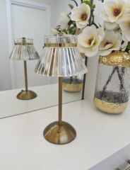 LÜKS PİLELİ MODEL DOKUNMATİK LED ABAJUR MASA LAMBASI 32 CM