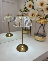 LÜKS PİLELİ MODEL DOKUNMATİK LED ABAJUR MASA LAMBASI 32 CM