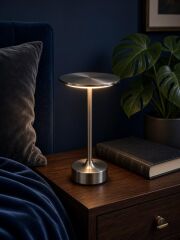 DOKUNMATİK LED MASA LAMBASI GÜMÜŞ 29 CM