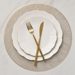 6'LI YUVARLAK LATEKS SUPLA AMERİKAN SERVİSİ GOLD 38 CM