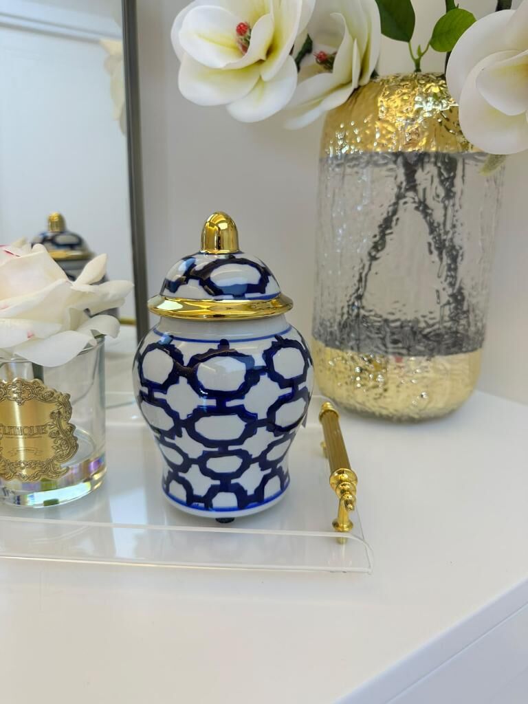 MİNİ PORSELEN KÜP BLUE BLANC 16 CM