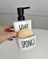 SERAMİK SOAP SABUNLUK SÜNGERLİ