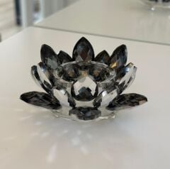 KRİSTAL NİLÜFER LOTUS OBJE MUMLUK FÜME