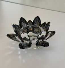 KRİSTAL NİLÜFER LOTUS OBJE MUMLUK FÜME