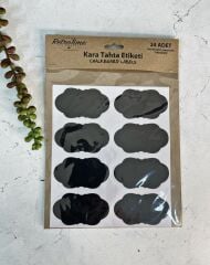 24'LÜ KARA TAHTA ETİKETİ OVAL TEBEŞİR DAHİL