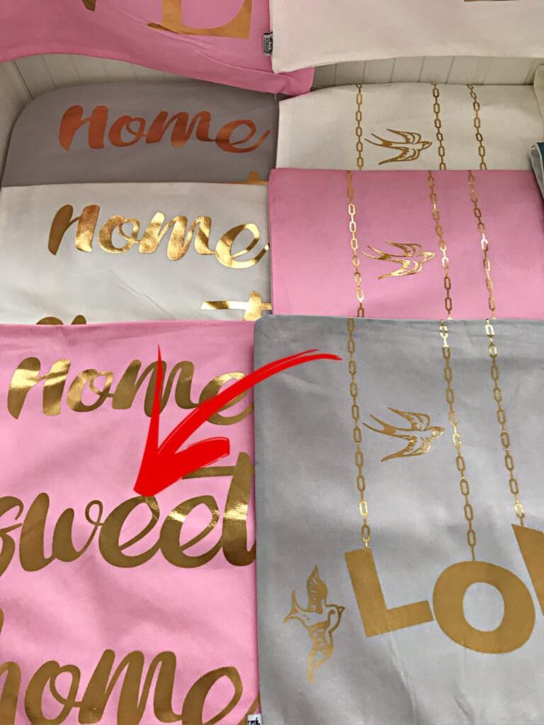 YALDIZLI KILIF HOME SWEET HOME PEMBE