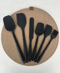 6'LI SİLİKON SPATULA SETİ SİYAH
