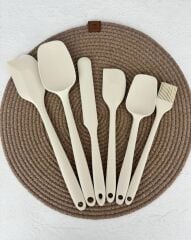6'LI SİLİKON SPATULA SETİ KREM