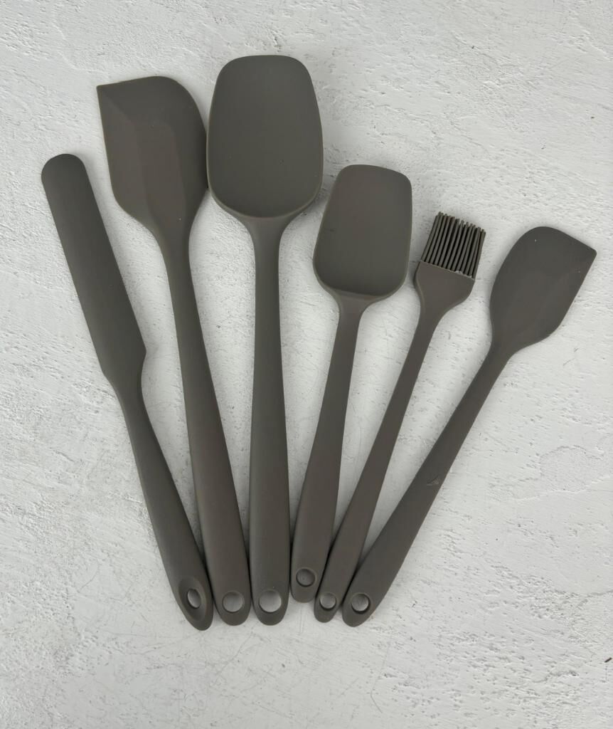 6'LI SİLİKON SPATULA SETİ GRİ