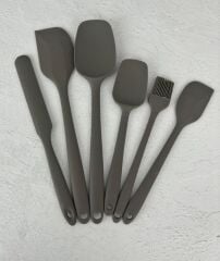 6'LI SİLİKON SPATULA SETİ GRİ