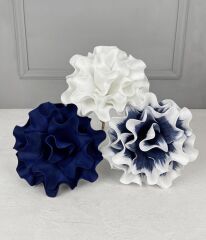 LACİVERT BEYAZ YAPAY LATEKS EVA ÇİÇEK