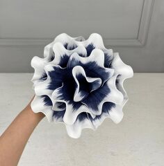 LACİVERT BEYAZ YAPAY LATEKS EVA ÇİÇEK