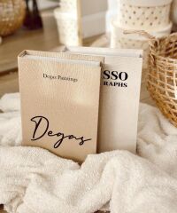 2'Lİ KUMAŞ KAPLI DEKORATİF KİTAP KUTUSU SETİ