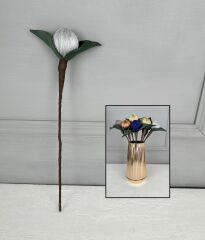 YAPAY LATEKS TOP ÇİÇEK GÜMÜŞ