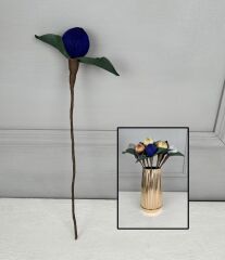 YAPAY LATEKS TOP ÇİÇEK SAKS MAVİ