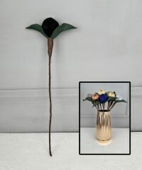 YAPAY LATEKS TOP ÇİÇEK SİYAH