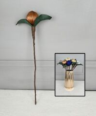 YAPAY LATEKS TOP ÇİÇEK KAHVE