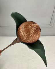 YAPAY LATEKS TOP ÇİÇEK KAHVE