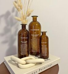 BOHEM İSKANDİNAV AMBER CAM VAZO 25 CM