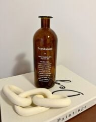 BOHEM İSKANDİNAV AMBER CAM VAZO 20 CM