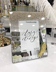 AYNALI ÇERÇEVE YAPRAK GOLD ORTA