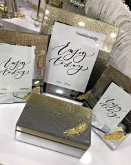 AYNALI ÇERÇEVE YAPRAK GOLD ORTA