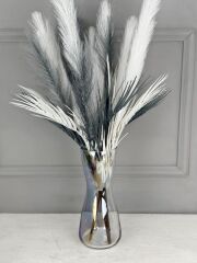 KUM SAATİ MODEL UZUN CAM VAZO YANSIMALI ŞEFFAF 30 CM