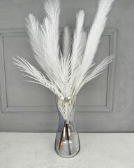 KUM SAATİ MODEL UZUN CAM VAZO YANSIMALI ŞEFFAF 30 CM