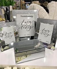 AYNALI ÇERÇEVE YAPRAK GÜMÜŞ KÜÇÜK