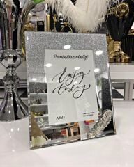 AYNALI ÇERÇEVE YAPRAK GÜMÜŞ ORTA