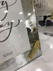 AYNALI ÇERÇEVE YAPRAK GOLD BÜYÜK