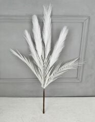 UZUN TÜYLÜ YAPAY YELPAZE ÇİÇEK BUKETİ BEYAZ