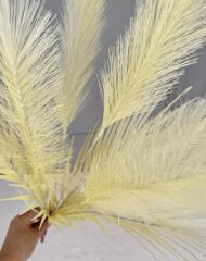 UZUN TÜYLÜ YAPAY YELPAZE ÇİÇEK BUKETİ KREM