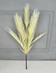 UZUN TÜYLÜ YAPAY YELPAZE ÇİÇEK BUKETİ KREM